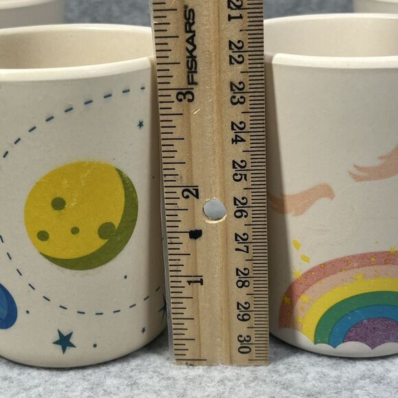 Pillowfort Kid Cups Melamine Set Of 4 Unicorn Rainbow Space Target 8 oz Camping - Picture 14 of 16